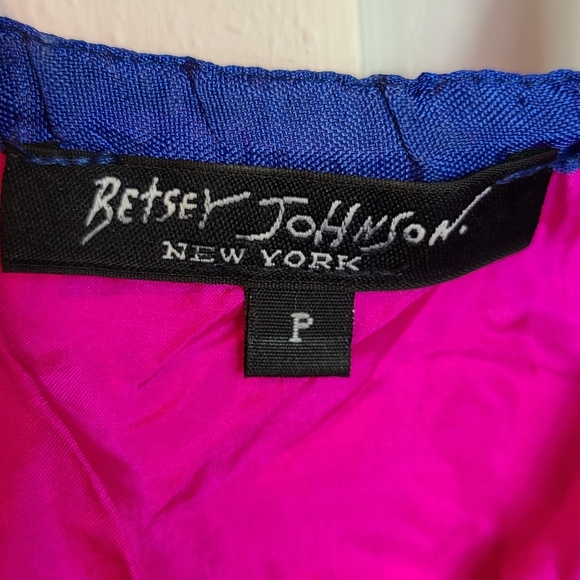 ๐บ Betsey Johnson Silk HOT PINK 1990's Sundress ๐บ - Picture 7 of 8